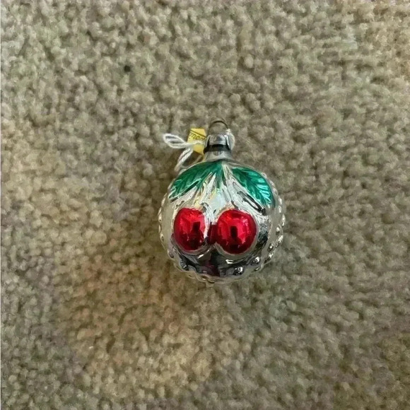 Source Unknown Other - Antique Hand Painted Mercury  Heart Shape Ornament
